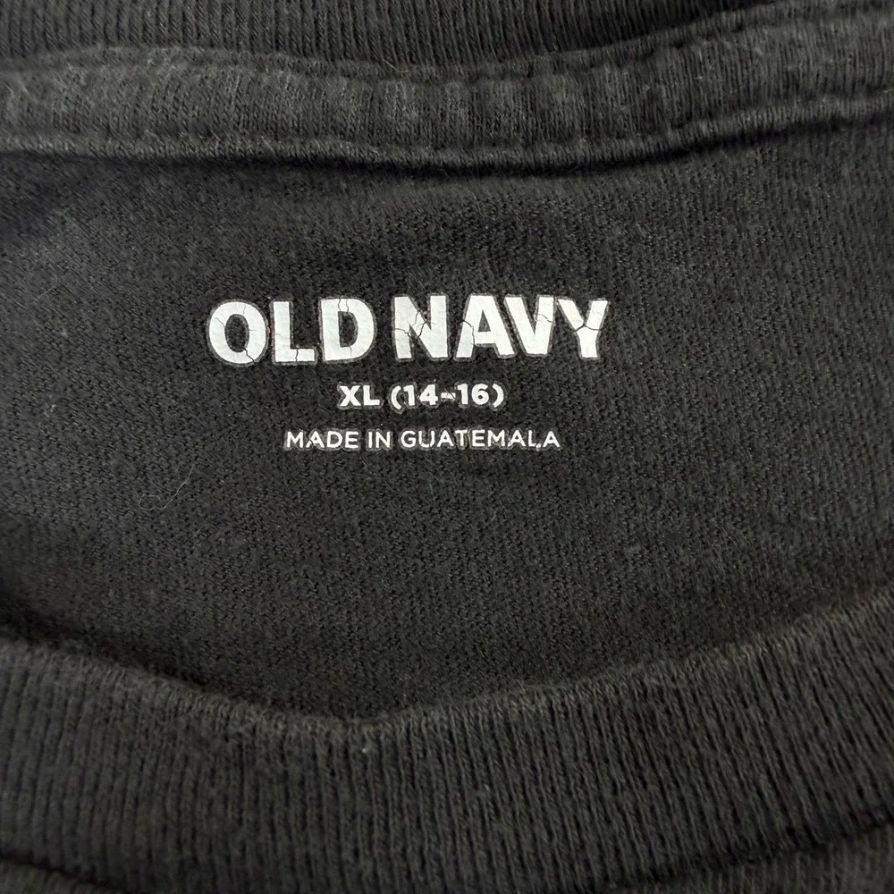 Old Navy Vans Abercrombie T-Shirt Bundle Kids XL 14-16 Black Grey Good 3 Pack